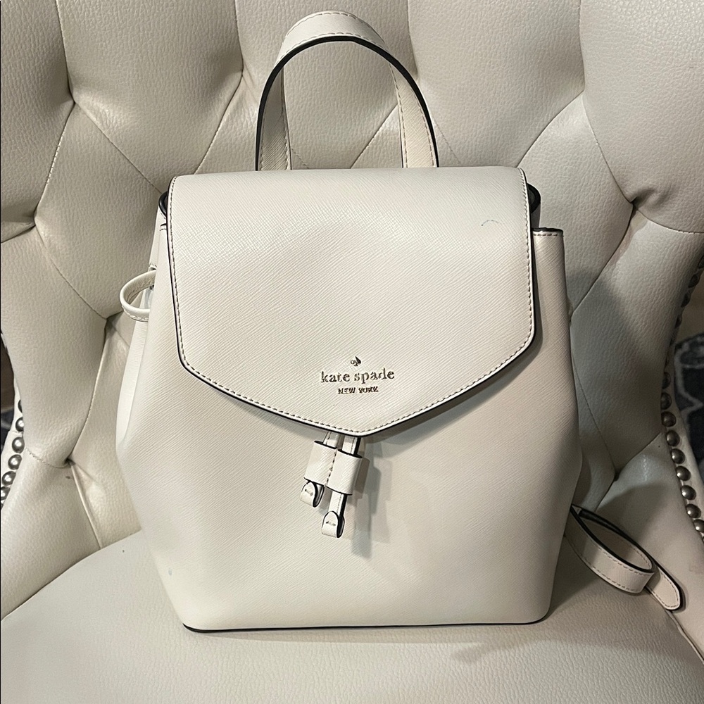 Kate Spade Cream Leather Backpack Classy versatile